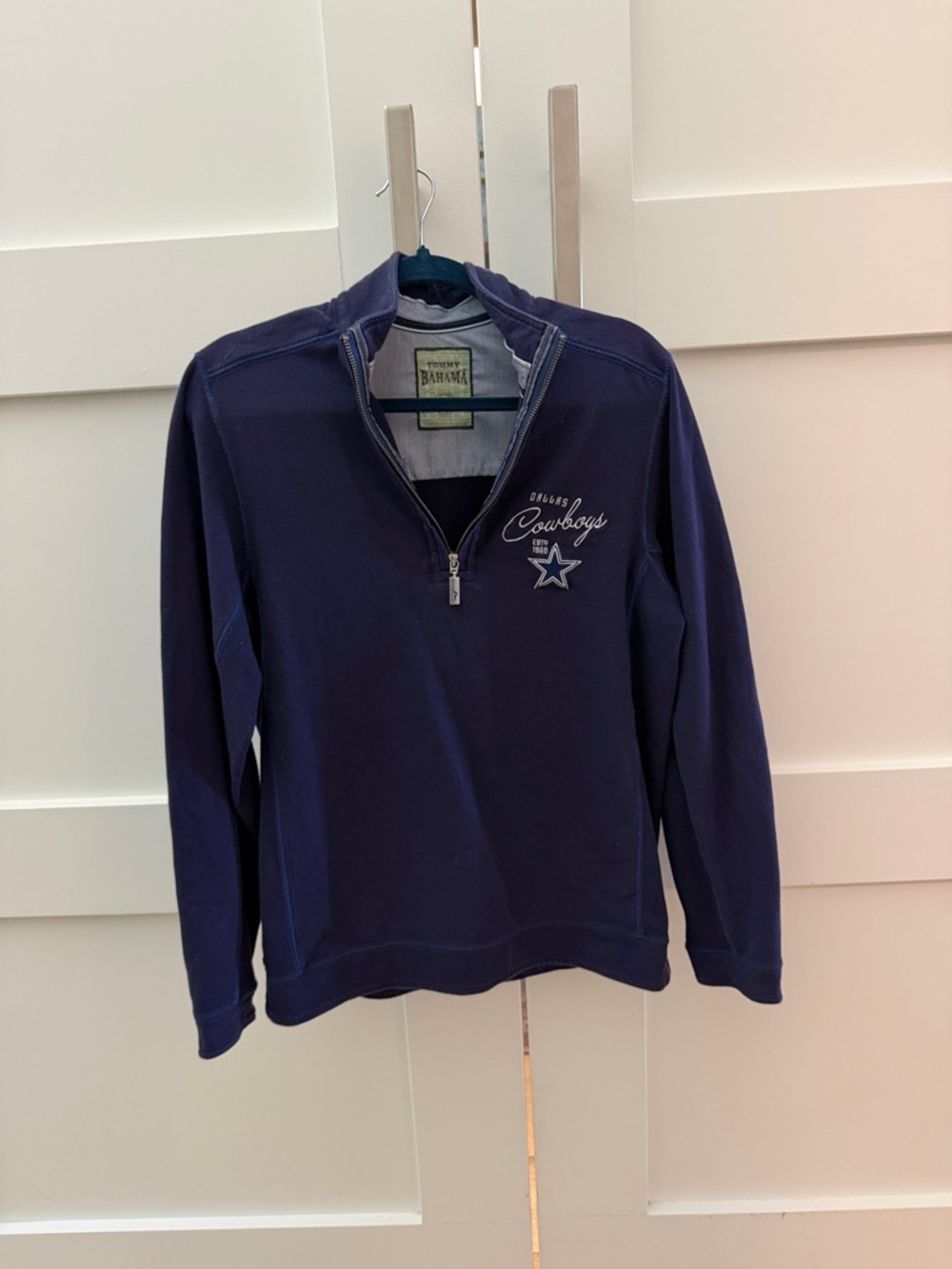 Tommy Bahama Navy Half-Zip Cowboys Pullover